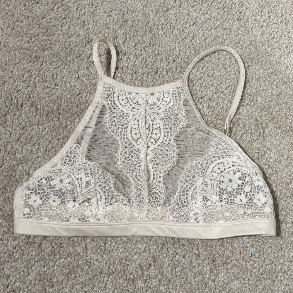 Victoria's Secret Cream White Lace Bralette